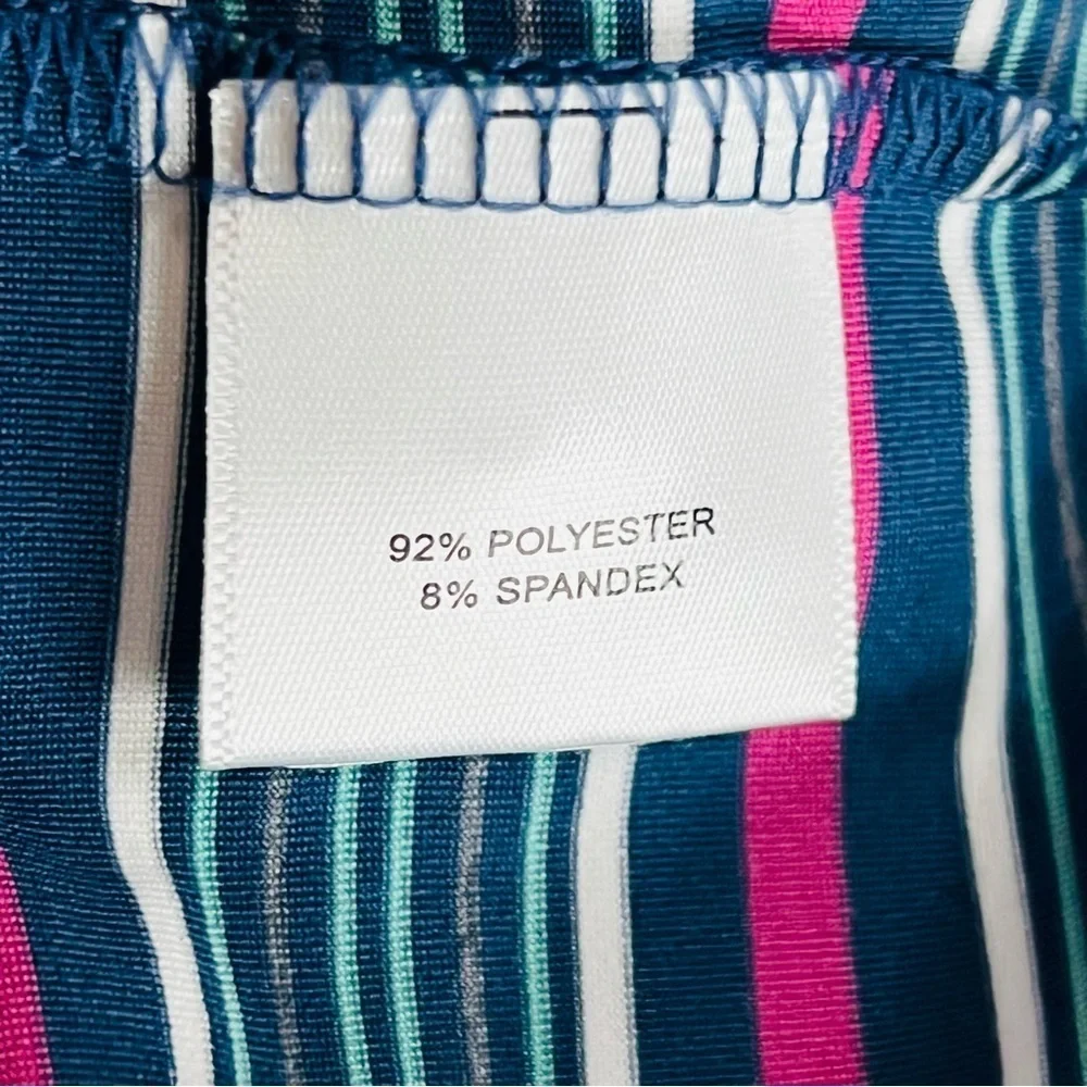 Peter Millar Blue/Pink Stripped Summer Comfort Polo M
